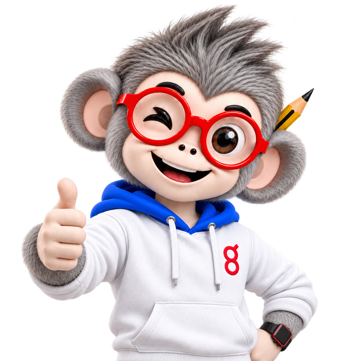 Geeky sourit, fait un clin d’œil et lève le pouce : l’esprit de la maison IntechGeeks.